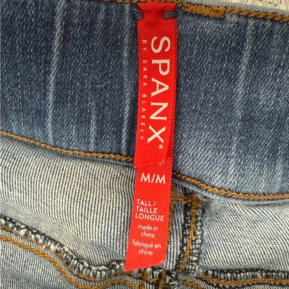 Spanx Light Wash Skinny Jeans Women’s Shaping Stretch Denim - Picture 4 of 7